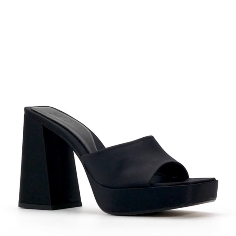 ZARA Leather Heeled Platform Mules (BNWT)